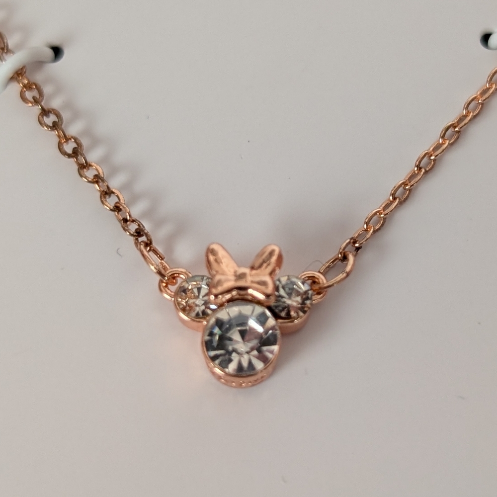 Disney Rose Gold Minnie Mouse Necklace - Picture 3 of 7
